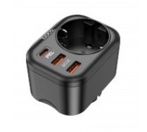 Charger HOCO NS3 (2xUSB; 1xUSB-C; 1xEU socket; 3A 20W) black