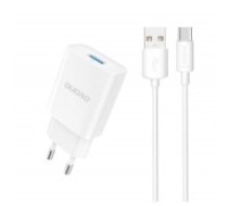 Charger Dudao (A4EU) + type-C cable (1xUSB 2.1A) white