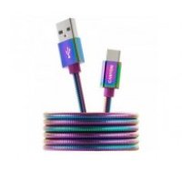 USB cable CANYON UC-7 USB-C Oil Slick 1.2m