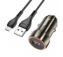 Auto lādētājs Hoco Z46 USB-A 18W QC3.0 + MicroUSB pelēks