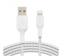 USB kabelis Belkin Boost Charge Braided USB-A to Lightning 1.0m balts