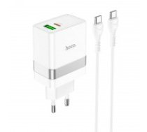 Lādētājs Hoco N21 USB-A/Type-C PD30W+QC3.0 + Type-C balts