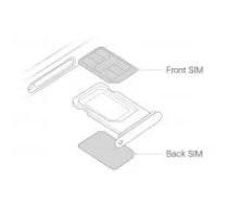 SIM card holder for iPhone 11 DUAL SIM Red ORG