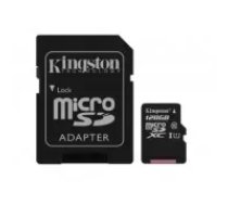 Memory card Kingston Canvas Select Plus MicroSD 128GB (class10 UHS-I 100MB/S) + SD Adapter