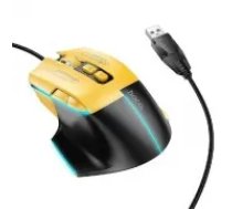 Mouse HOCO Gaming GM31 optical, black-yellow pearl