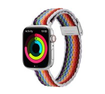 Dux Ducis siksniņa (Mixture II versija) Apple Watch SE siksniņa, 9, 8, 7, 6, 5, 4, 3, 2, 1 (41, 40, 38 mm) pīta josla gaišas svītras aproce