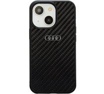Audi Oglekļa šķiedras iPhone 14 6.1" melns/melns cietais apvalks AU-TPUPPCIP14-R8/D2-BK