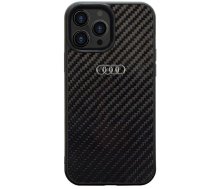 Audi Oglekļa šķiedras iPhone 14 Pro Max 6.7" melns/melns cietais apvalks AU-TPUPCIP14PM-R8/D2-BK