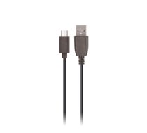 Maxlife kabelis USB - microUSB 1,0 m 2A melns