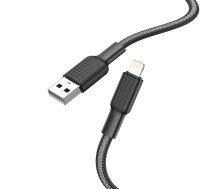 Kabelis USB A uz Lightning Hoco 2,4A 1 m X69 melns balts