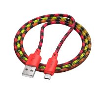 Kabelis USB A uz Micro USB Hoco 2,4A 1 m gradienta sarkana