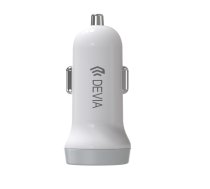 Devia automašīnas lādētājs Smart 2x USB 3,1A balts