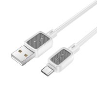 Kabelis USB A uz Micro USB Hoco 2,4A 1 m X108 balts