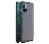 Pavasara viedtālruņa apvalks caurspīdīgs TPU gēla aizsargvāks ar krāsainu rāmi Xiaomi Redmi Note 10 5G / Poco M3 Pro melns