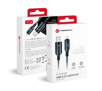 FORCELL F-ENERGY C273 kabelis USB A uz Lightning 2,4A 12W Digital 1,2 m melns