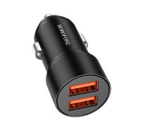 Auto lādētājs Borofone BZ19B 2xUSB-A QC3.0 36W melns