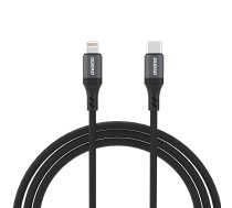 Dudao L3CL USB-C - Lightning 30W 1.2m pīts kabelis - melns