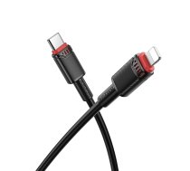 Borofone kabelis BX110 Beneficio - USB uz Lightning - 2,4A 1 metrs, melns