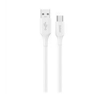 Dudao L2sT USB-A - USB-C 6A kabelis 1.2m - balts
