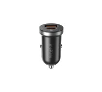 Maxlife MXCC-05 PD QC auto lādētājs 1x USB-C 1x USB 35W melns
