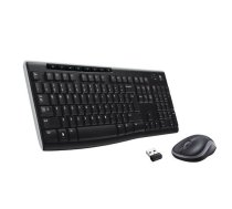 Bezvadu QWERTY tastatūras un peles komplekts Logitech MK270, melns