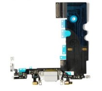 Uzlādes ports saderīgs ar Apple iPhone SE2 2020 ar flex lenti / balts / OEM