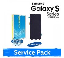 LCD displejs saderīgs ar Samsung G980 (G981) S20 melns (Service Pack) (NF versija)