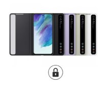 Telefona maciņš Smart Clear View Cover priekš Samsung G980 S20 / balts / OEM