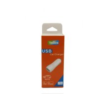 Automašīnas lādētājs Tellos C102 ar USB savienotāju 1A melns