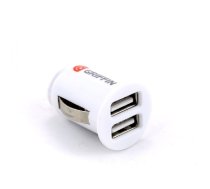 Automašīnas lādētājs GRIFFIN ar USB savienotāju (2xUSB 1A) balts