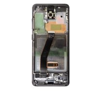 LCD ekrāns Samsung G981F/G980F S20 ar skārienjutīgo ekrānu un rāmi Cosmic Grey oriģināls (lietots Grade B)