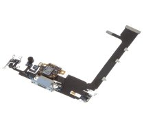 Šleife priekš iPhone 11 Pro Max uzlādes savienotājam ar mikrofonu sudrabs oriģināls (lietots A klase)