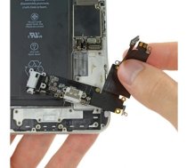 Uzlādes ports saderīgs ar Apple iPhone 6 ar flex / melns / OEM