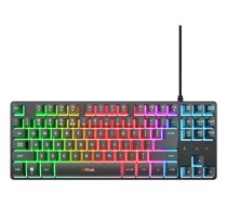 Trust GXT 833 Thado TKL spēļu tastatūra USB QWERTY US English melns