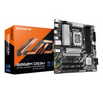 GIGABYTE B860M DS3H mātesplate - Intel Core Ultra sērijas procesori, 5+1+2+1 fāžu VRM, līdz 9066MHz DDR5, 1xPCIe 5.0 + 1xPCIe 4.0 M.2, 2.5GbE LAN, USB 3.2 Gen 2
