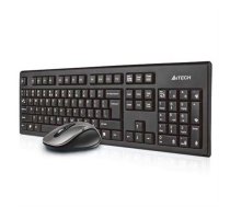 A4Tech 7100N tastatūra ar peli RF bezvadu QWERTY English melna