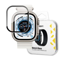 Wozinsky Full Glue Tempered Glass rūdītais stikls Apple Watch 49mm 9H pilnekrāna ar melnu rāmi