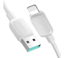 Joyroom Multi-Color Series A14 Lightning / USB-A 2.4A 1.2 m kabelis - balts
