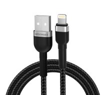 Wozinsky WNBAL2 USB-A / Lightning kabelis 2.4A 2m - melns