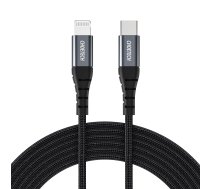 Choetech IP0039 USB-C / Lightning MFi kabelis, 1,2 m garš - melns