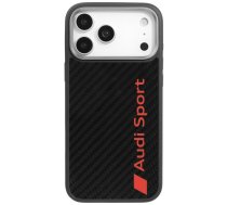 Audi R8 Oglekļa šķiedras Magnētiskais viedtālruņa apvalks iPhone 17 Pro Max - melns