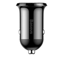 Baseus Grain Pro automašīnas lādētājs 2x USB 4.8 A melns (CCALLP-01)