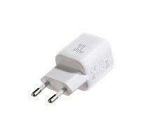 Joyroom JR-TG7 33W USB-A + USB-C sienas lādētājs ar 60W USB-C uz USB-C 1m kabeli balts