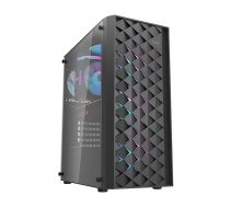 Darkflash DK351 datora korpuss (melns) + 4 RGB ventilatori