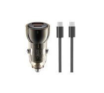 Auto lādētājs XO CC60 USB-A/USB-C 60W zils