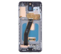 LCD ekrāns Samsung G981F/G980F S20 ar skārienekrānu un rāmi Cosmic Grey OLED (īstais izmērs)