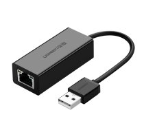 Ugreen ārējā tīkla karte RJ45 - USB 2.0 100 Mbps Ethernet melna (CR110 20254)