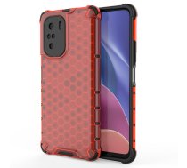 Honeycomb apvalks bruņu apvalks ar TPU buferi Xiaomi Redmi K40 Pro+ / K40 Pro / K40 / Poco F3 sarkans
