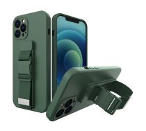 Virvju apvalks Gēla apvalks ar ķēdes siksniņu Xiaomi Redmi Note 10 5G / Poco M3 Pro tumši zaļš