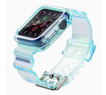 Silikona aproce siksniņa apvalks siksniņa gaismas komplekts Apple Watch 42mm - zils